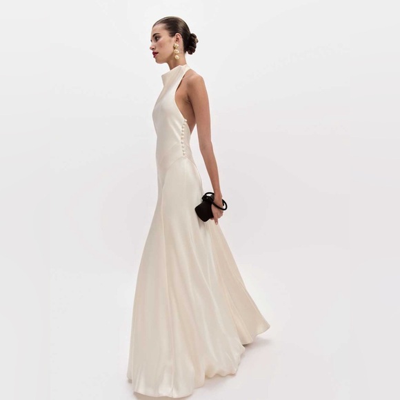 Reformation Roy Satin Dress, NWT - Picture 2 of 9